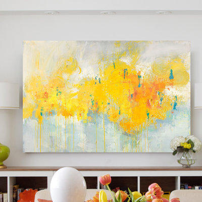 Reproduction d’art sur toile tendue "clair lune fleurs ii" par julie joy