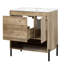 30" Modern Wood Fixture Bathroom Vanity , Single Bathroom Vanities Cabinet With Ceramic Basin Sink Top