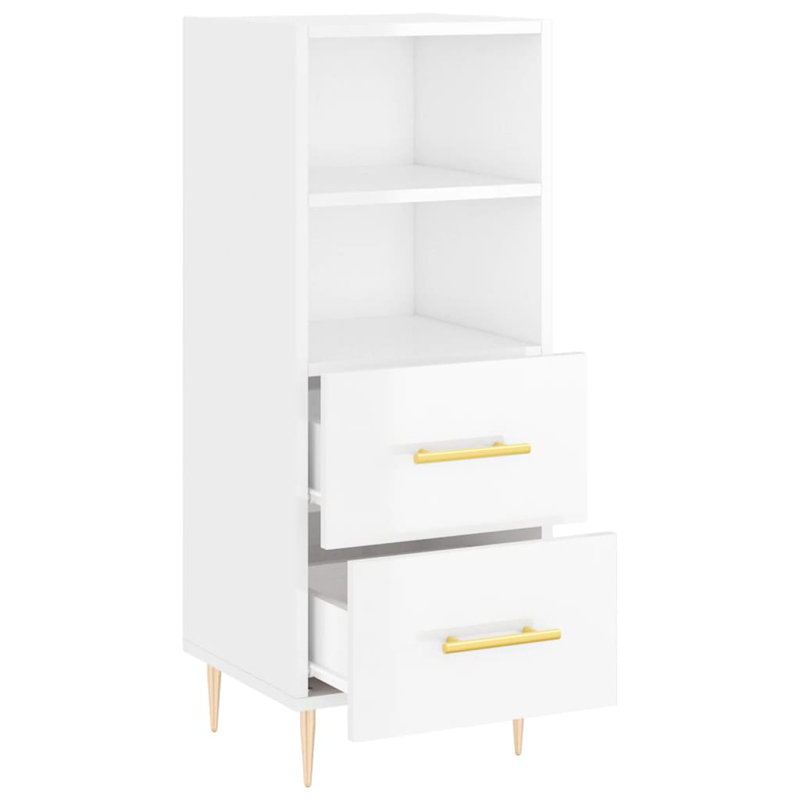 Maragaret 2 - Drawer Rectangle Accent Chest, High Gloss White