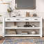 Élégante console avec 4 tiroirs et 2 tablettes, idéale pour les vestibules et les salons.-1340455942