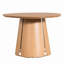 Table de salle à manger d'extérieur ronde en métal aspect bois de 41,73 pouces