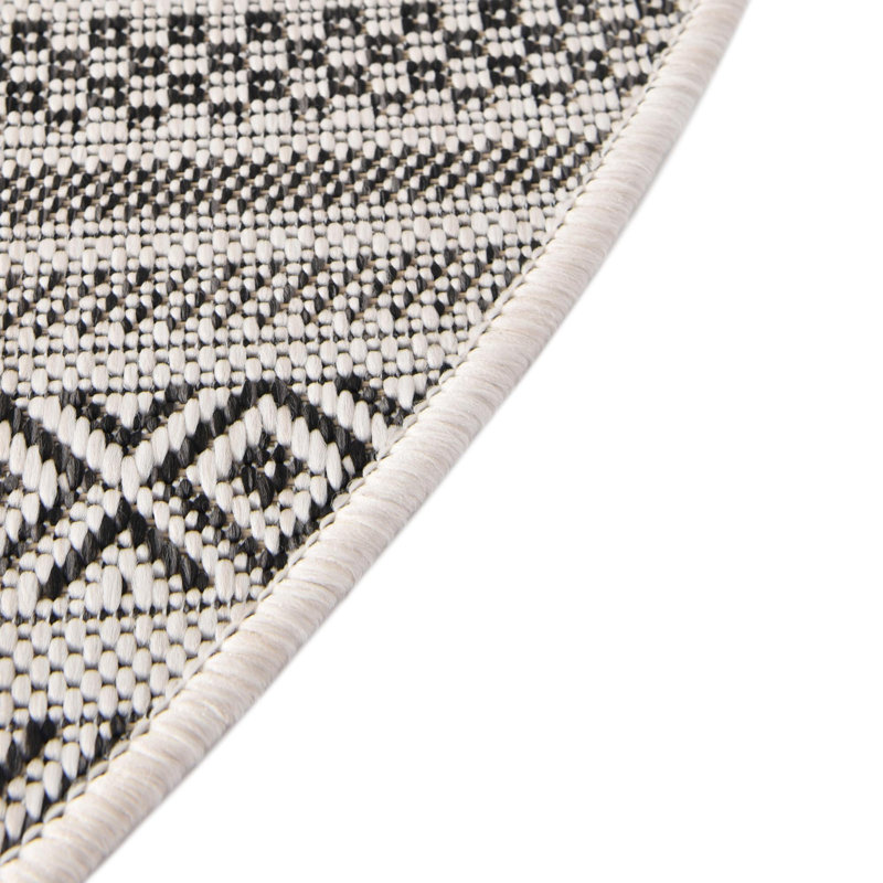 Outdoor Glimmer Area Rug Beige Color, Round 7'10"