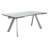 Amerson Extendable Glass Top Metal Base Dining Table