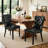 Modern Upholstered Faux Leather Dining Chairs Set Of 2 Mid Century Dining Room Chairs Tufted Ring Back Kitchen Dining Chairs Comfortable Side Chairs With Nail Head Trim-100752894