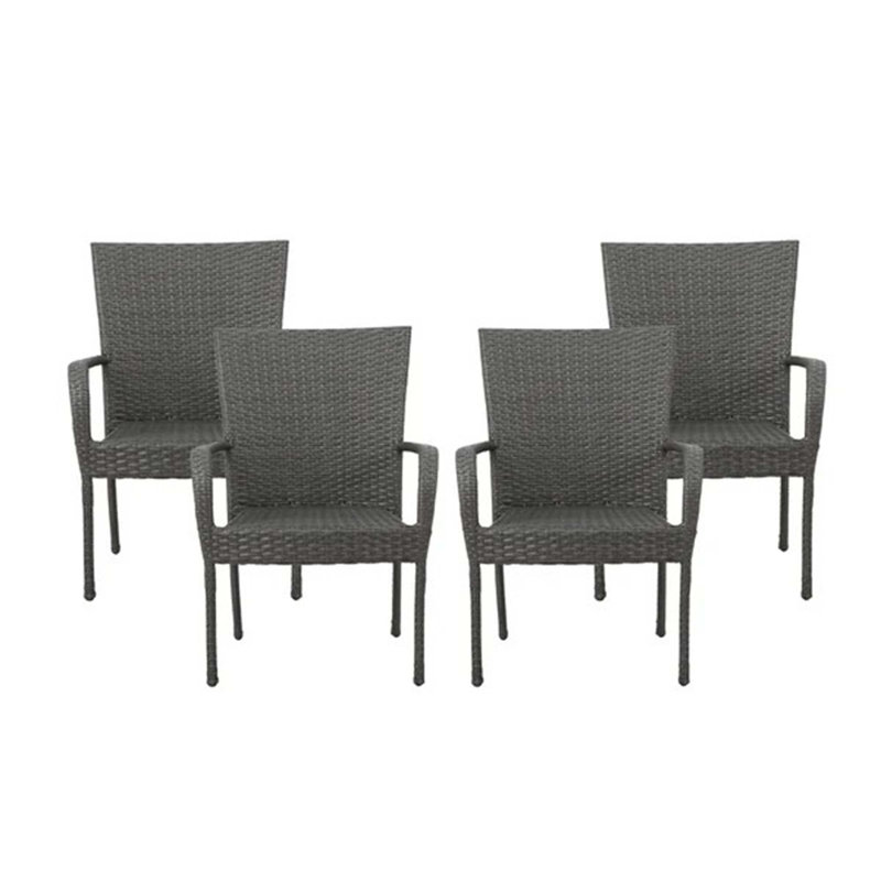 Chaise empilable Littleton, 4, Gris