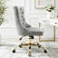 Chaise de bureau large avec faux tissu d'alpaga et coussin double-1543090074