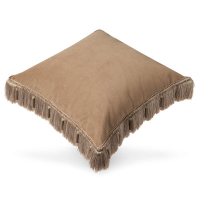 Tribal Trimmed Synthetic Throw Square Pillow Cover & Insert