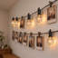 Guirlande d'extérieur avec ampoules en verre Edison, lumières de patio suspendues imperméables et connectables pour le balcon de la cour arrière, base de douille E12