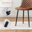 Suede/Faux Leather Modern Upholstered Dining Chair with Metal Frame-1725982668-1725982671