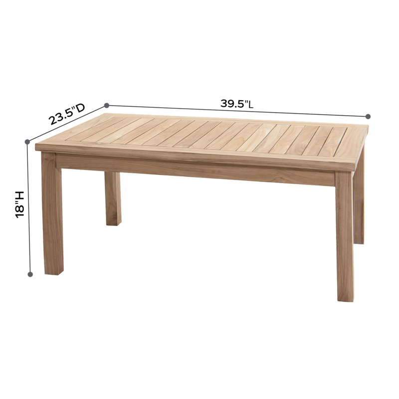 Monterey Outdoor 6 - Piece Teak Conversation Set, Cocoa, 4 Pcs:  Loveseat,Chair,Cushion,Table