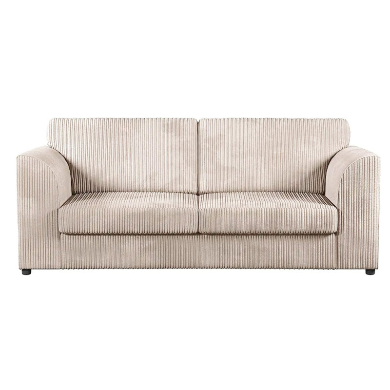 3 Seater Corduroy Sofa, Cream