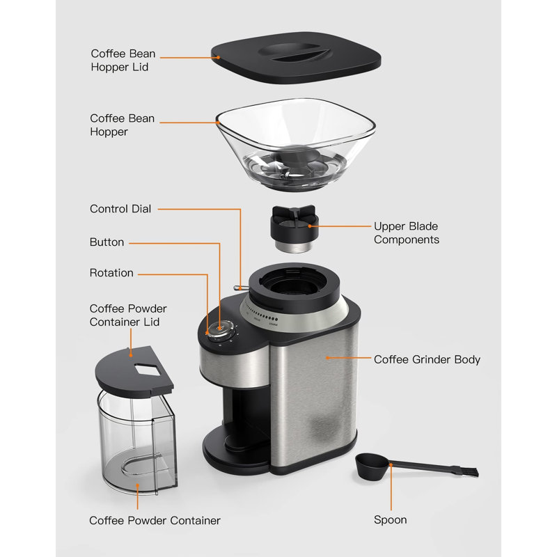 Moulin à café à meule conique électrique Intexca