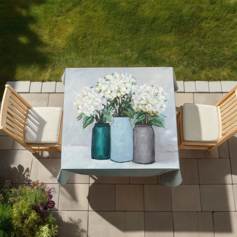 Hydrangea Flowers Tablecloth - Indoor/Outdoor Home Decor