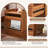 Mid-Century Modern Nightstand With 2 Drawers, Charging Station, LED Lights And Quick Assembly-1311644850
