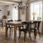 Black Solid Wood Dining Arm Chairs With Curved Back
