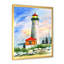 Phare entouré de sapins verts - peinture sur toile-67391162-67391166