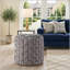 Repose-pieds rond en velours de 16 po-834074339