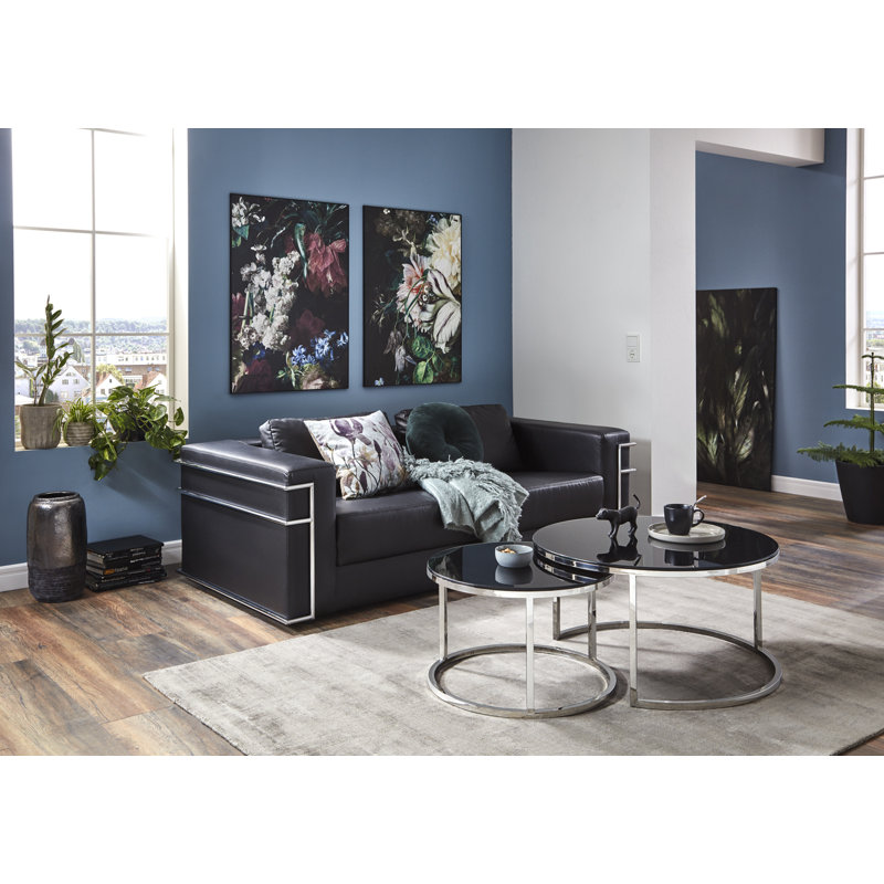 Duplessis Glass Top Frame End Table