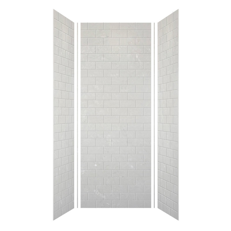 SaraMar W 36'' D H Glue Up Solid Surface Wall, 96" H x 36" W x 36" D