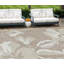 Tapis intérieur lavable floral beige / ivoire 9 'X 12' Taupe