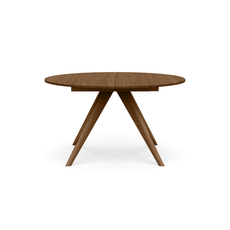 Catalina Round Extension Table, 48" L x 48" W, Natural Walnut