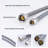 Faucet Supply Lines, Bathroom Kitchen Faucet Connector Braided Nylon Water Supply Line 3/8" Comp X 1/2" Fip 2Pcs (1 Pair)