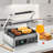 VEVOR 14 in. Enamelled Cast Iron Non Stick Electric Skillet Sandwich Maker & Panini Press with Stainless Steel Lid