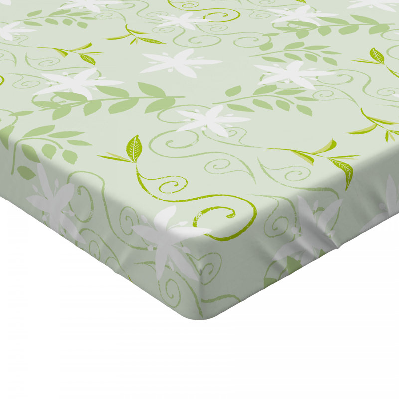 Microfiber Floral Fitted Sheet, Full Fitted Sheet