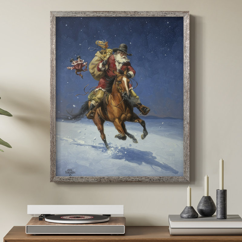 «Midnight Rider», reproduction encadrée - bois massif, H 11 po x l 9 po