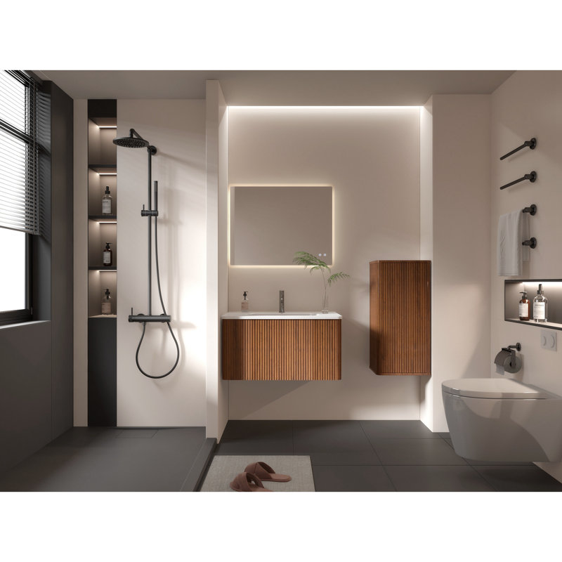 Ensemble de meuble-lavabo simple 29,99 po avec plateau en céramique Jalaiya