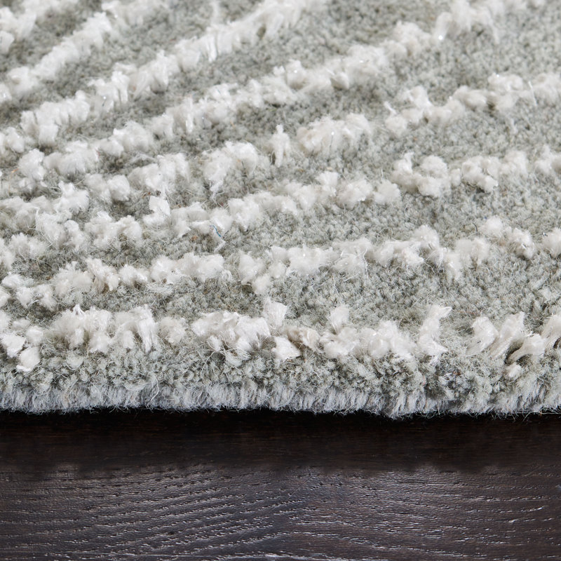 Amier Hand Tufted Wool And Viscose Floral Rug, Square 8' 