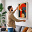 Geometric Harmony Art Deco - Wrapped Canvas-131763935-131763941