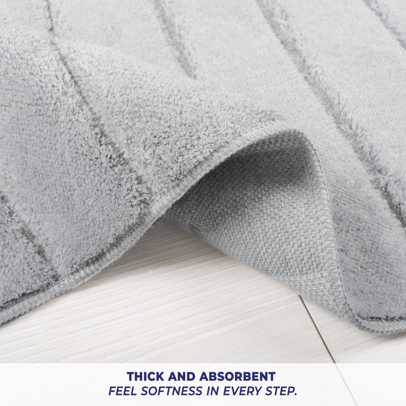  Tapis de bain antidérapant, Gris clair