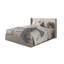 Lit plateforme tapissier avec lit de rangement relevable hydraulique, tête de lit à oreilles capitonnée, cadre de lit moderne, gris, grand-302866317-309865815