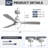 Kemp 52" W LED Standard Ceiling Fan-2009111798