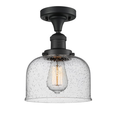 Bell - 1 Light 8" Semi-Flush Mount