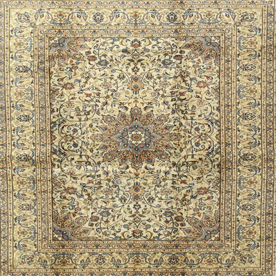 Tapis vert/brun traditionnel
