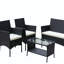 Ensemble de 4 meubles d'extérieur en rotin pour canapé-809261298-830333783