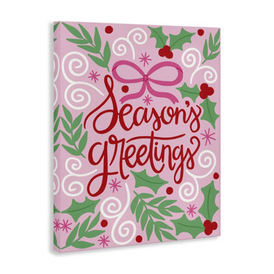 Art mural sur toile «Cute Lettring Season's Greetings» par Taylor Shannon Designs