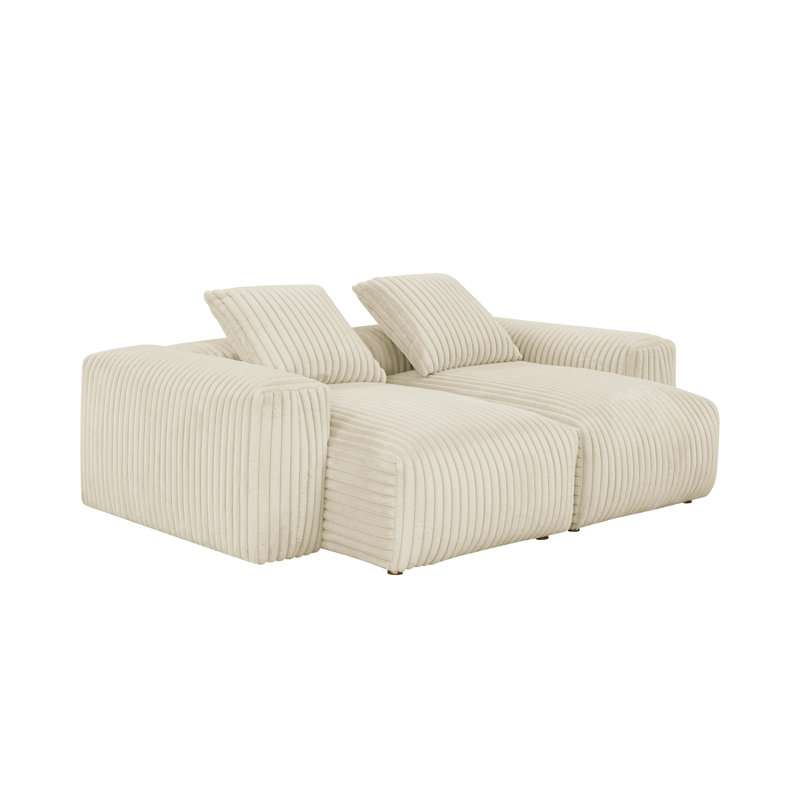 Canapé modulaire en velours côtelé Rectick