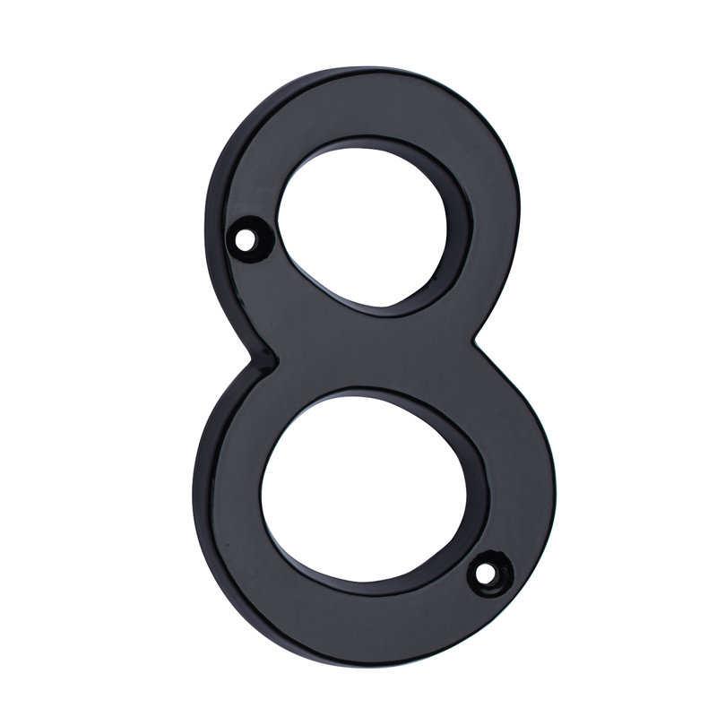 Numéros de maison classiques en aluminium noir mat TAYMOR 25-ANB68 de 15 cm (6 po), 6.0625" H x 3.5625" W x 0.375" D