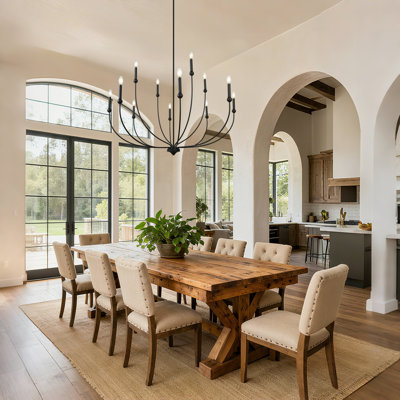 12-Light Dimmable 48“W  Oversize Modern Farmhouse Chandelier