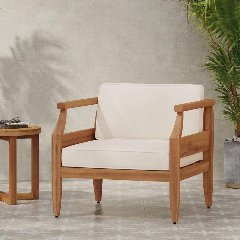 Fauteuils club d'extérieur, Crème, crème