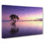 Tree Alone During A Purple Sunset In Abstract - Wrapped Canvas Painting-55361586
