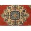 Tapis rouge nouvel âge en laine 8 pi 6 po x 9 pi 11 po Mudaser