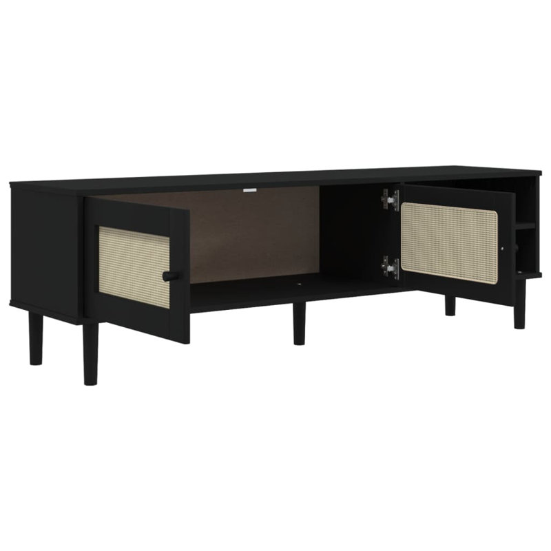 Namuun Unfinished TV Stand for TVs up to 70", Black