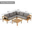 Ensemble de 4 canapés d'extérieur en bois d'acacia-2041765806