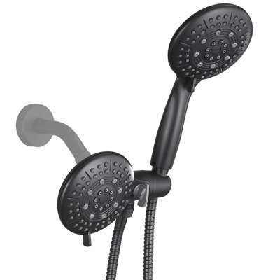 Couple 5-Spray Dual Shower Heads 4.7" Shower Head with 2-in-1 Spray Pattern