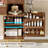 Halence Makeup Vanity Desk with 5x Magnifying Mirror & LED Light, USB Charging & Hair Dryer Holder-270392077