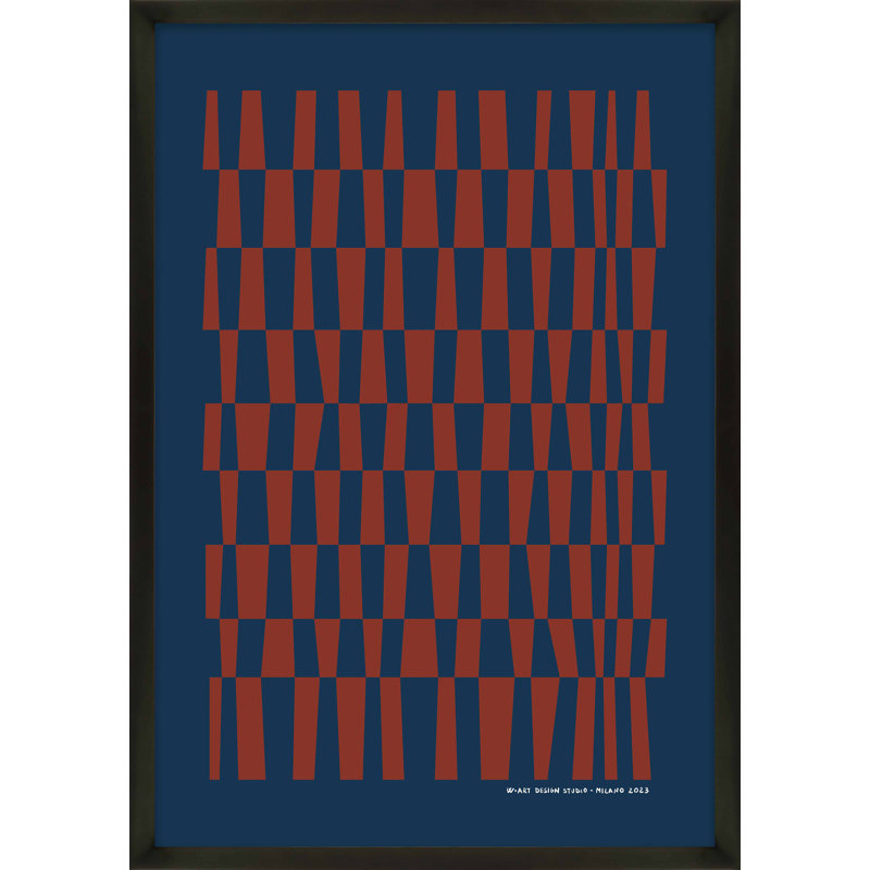 «Vibrant Intersections 6» par Romina Gadler - Art mural encadré, Cadre noir, H 30 po x l 21 po